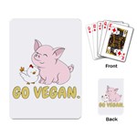 Go Vegan - Cute Pig and Chicken Playing Card Back