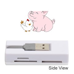 Go Vegan - Cute Pig And Chicken Memory Card Reader (stick)  by Valentinaart