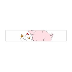 Go Vegan - Cute Pig And Chicken Flano Scarf (mini) by Valentinaart