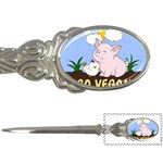 Go Vegan - Cute Pig and Chicken Letter Openers Front