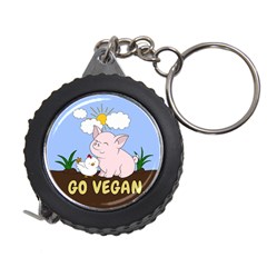 Go Vegan - Cute Pig And Chicken Measuring Tape