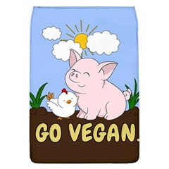 Go Vegan - Cute Pig And Chicken Flap Covers (l)  by Valentinaart