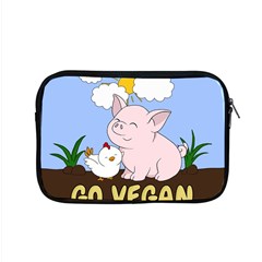 Go Vegan - Cute Pig And Chicken Apple Macbook Pro 15  Zipper Case by Valentinaart