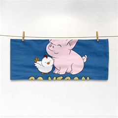 Go Vegan - Cute Pig And Chicken Cosmetic Storage Cases by Valentinaart