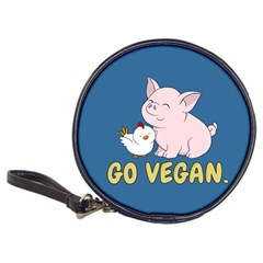 Go Vegan - Cute Pig And Chicken Classic 20-cd Wallets by Valentinaart