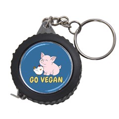 Go Vegan - Cute Pig And Chicken Measuring Tape