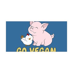 Go Vegan - Cute Pig And Chicken Yoga Headband by Valentinaart