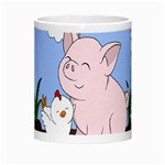 Go Vegan - Cute Pig and Chicken Morph Mugs Center