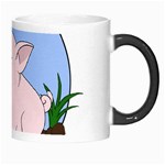 Go Vegan - Cute Pig and Chicken Morph Mugs Right