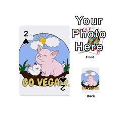 Go Vegan - Cute Pig And Chicken Playing Cards 54 (mini) 