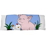 Go Vegan - Cute Pig and Chicken Body Pillow Case Dakimakura (Two Sides) Front