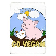 Go Vegan - Cute Pig And Chicken Flap Covers (l)  by Valentinaart