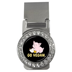 Go Vegan - Cute Pig And Chicken Money Clips (cz)  by Valentinaart