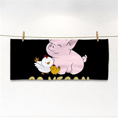 Go Vegan - Cute Pig And Chicken Cosmetic Storage Cases by Valentinaart