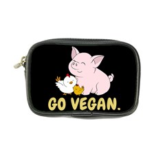 Go Vegan - Cute Pig And Chicken Coin Purse by Valentinaart