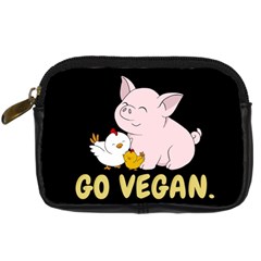 Go Vegan - Cute Pig And Chicken Digital Camera Cases by Valentinaart