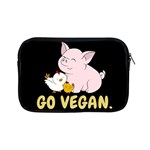 Go Vegan - Cute Pig and Chicken Apple iPad Mini Zipper Cases Front