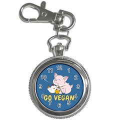 Go Vegan - Cute Pig and Chicken Key Chain Watches