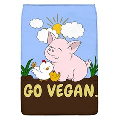 Go Vegan - Cute Pig And Chicken Flap Covers (l)  by Valentinaart