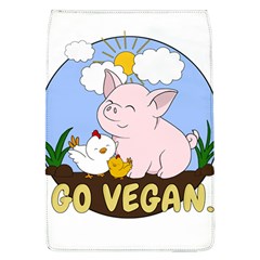 Go Vegan - Cute Pig And Chicken Flap Covers (l)  by Valentinaart