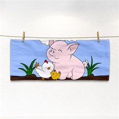 Friends Not Food - Cute Pig And Chicken Cosmetic Storage Cases by Valentinaart