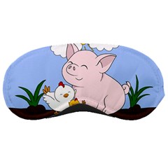 Friends Not Food - Cute Pig And Chicken Sleeping Masks