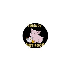 Friends Not Food - Cute Pig And Chicken 1  Mini Magnets by Valentinaart