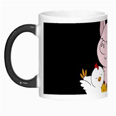 Friends Not Food - Cute Pig And Chicken Morph Mugs by Valentinaart