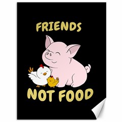 Friends Not Food - Cute Pig And Chicken Canvas 36  X 48   by Valentinaart