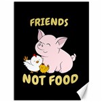 Friends Not Food - Cute Pig and Chicken Canvas 36  x 48   35.26 x46.15  Canvas - 1