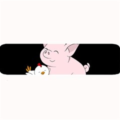 Friends Not Food - Cute Pig And Chicken Large Bar Mats