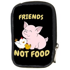 Friends Not Food - Cute Pig And Chicken Compact Camera Cases by Valentinaart