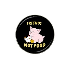 Friends Not Food - Cute Pig And Chicken Hat Clip Ball Marker (10 Pack) by Valentinaart