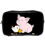 Friends Not Food - Cute Pig and Chicken Toiletries Bags 2-Side Back