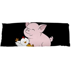 Friends Not Food - Cute Pig And Chicken Body Pillow Case Dakimakura (two Sides) by Valentinaart