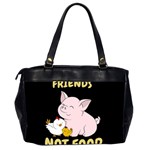 Friends Not Food - Cute Pig and Chicken Office Handbags (2 Sides)  Back