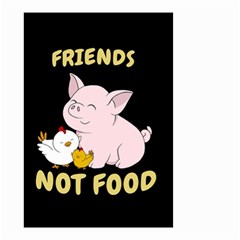 Friends Not Food - Cute Pig And Chicken Small Garden Flag (two Sides) by Valentinaart