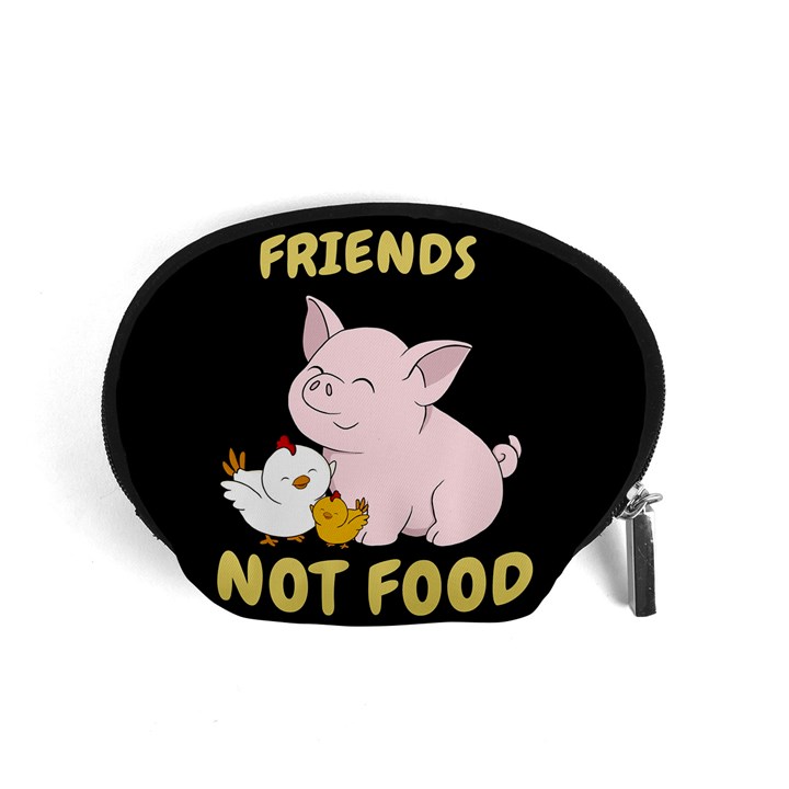 Friends Not Food - Cute Pig and Chicken Accessory Pouches (Small) 