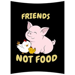 Friends Not Food - Cute Pig And Chicken Back Support Cushion by Valentinaart