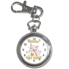 Friends Not Food - Cute Pig And Chicken Key Chain Watches by Valentinaart