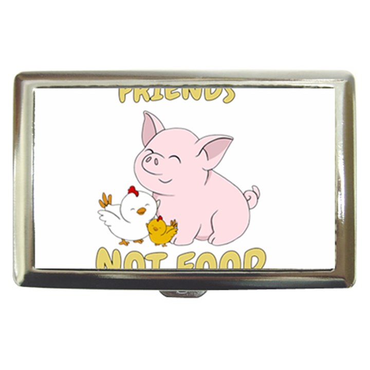 Friends Not Food - Cute Pig and Chicken Cigarette Money Cases