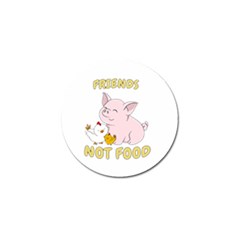 Friends Not Food - Cute Pig And Chicken Golf Ball Marker (10 Pack) by Valentinaart