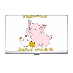 Friends Not Food - Cute Pig and Chicken Business Card Holders