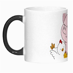 Friends Not Food - Cute Pig And Chicken Morph Mugs by Valentinaart