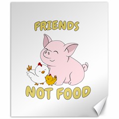 Friends Not Food - Cute Pig and Chicken Canvas 20  x 24  