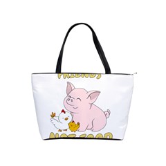 Friends Not Food - Cute Pig and Chicken Shoulder Handbags