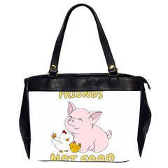 Friends Not Food - Cute Pig and Chicken Office Handbags (2 Sides) 