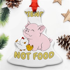 Friends Not Food - Cute Pig and Chicken Ornament (Christmas Tree) 