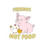 Friends Not Food - Cute Pig and Chicken Deluxe Canvas 14  x 11  14  x 11  x 1.5  Stretched Canvas