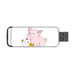 Friends Not Food - Cute Pig and Chicken Portable USB Flash (Two Sides)